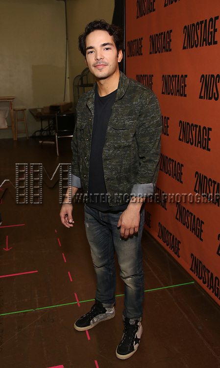 Juan Castano attends the cast photo call for the Second Stage production of 'A Parallelogram' at the Second Stage rehearsal studios on June 29, 2017 in New York City.