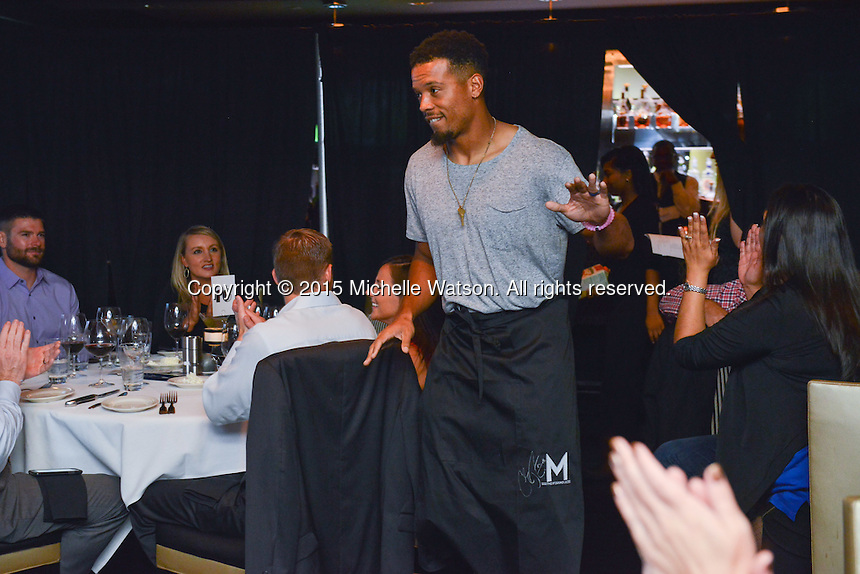 The Arian Foster Foundation hosted a fundraising event with Houston Texans teammates at Morton's Steakhouse in the Houston Galleria.