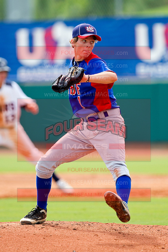 Stephen Gant #1 of NABF in action against the STARS at the 2011 Tournament of Stars at the USA Baseball National Training Center on June 25, 2011 in Cary, North Carolina. The Stars defeated NABF 7-1. (Brian Westerholt/Four Seam Images)