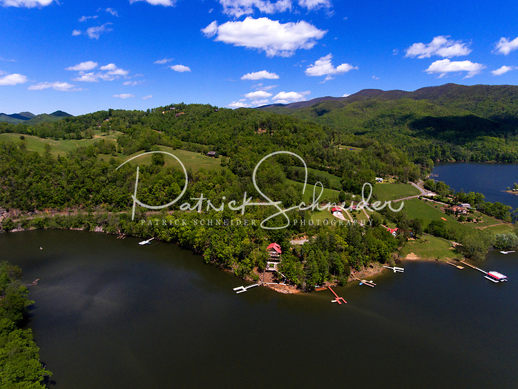 Aerial photography of Watauga Lake in Butler, Tennessee. <br />
The Watauga Reservoir created by the Tennessee Valley Authority <br />
<br />
Charlotte Photographer - PatrickSchneiderPhoto.com