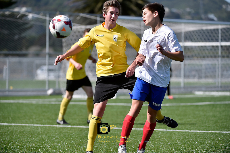 Action from the Football National Age-Group Tournament at Petone Memorial Park, Lower Hutt, Wellington, New Zealand on Sunday 14December 2014. <br />
Photo by Masanori Udagawa. <br />
www.photowellington.photoshelter.com.