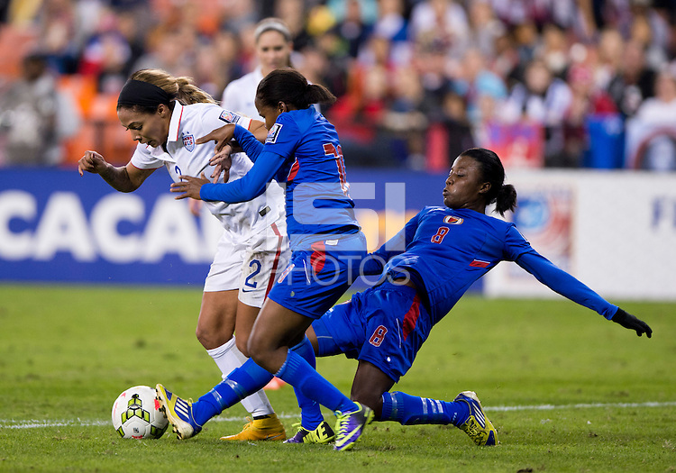 Washington D.C. - October 20, 2014: The USWNT defeated Haiti 6-0 during a CONCACAF Women's Championship game at RFK Stadium.