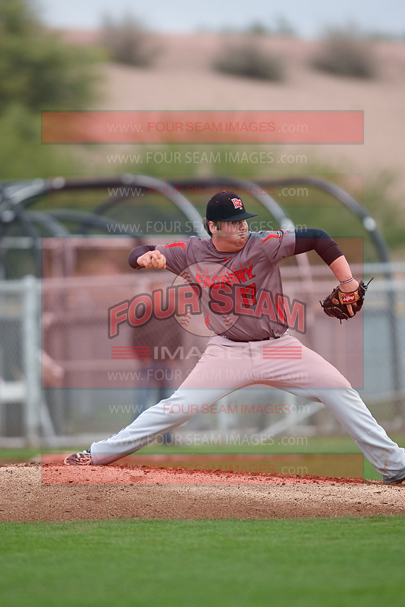 Staley Hansgen (17) of Pleasant Grove High School in Pleasant Grove, Utah during the Under Armour All-American Pre-Season Tournament presented by Baseball Factory on January 15, 2017 at Sloan Park in Mesa, Arizona. (Kevin C. Cox/MJP/Four Seam Images)