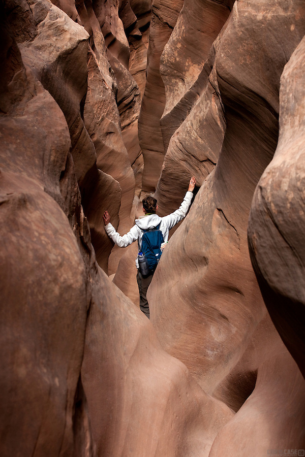 Because of its proximity to the popular Goblin Valley State Park, is easily explored, and has narrow passages as fine as any other Southwest slot, Little Wild Horse Canyon has become the most visited location in the San Rafael Swell, within Utah's Crack Canyon Wilderness Study Area.