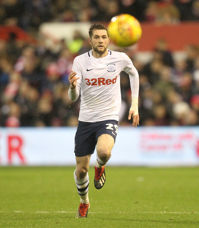 Preston North End's Tom Barkuizen<br />
<br />
Photographer Mick Walker/CameraSport<br />
<br />
The EFL Sky Bet Championship - Nottingham Forest v Preston North End - Saturday 8th December 2018 - The City Ground - Nottingham<br />
<br />
World Copyright © 2018 CameraSport. All rights reserved. 43 Linden Ave. Countesthorpe. Leicester. England. LE8 5PG - Tel: +44 (0) 116 277 4147 - admin@camerasport.com - www.camerasport.com