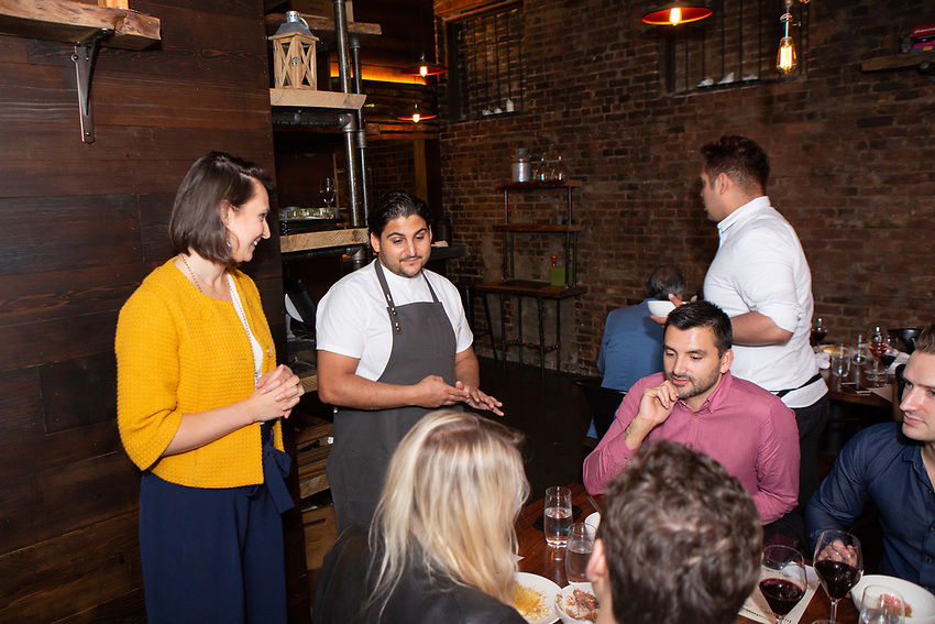 Brooklyn, NY - May 15, 2018: The JBF Greens host a tour of Sahadi's and dinner at Boutros on Atlantic Avenue in Brooklyn Heights.<br />
<br />
<br />
CREDIT: Clay Williams for The James Beard Foundation.<br />
<br />
© Clay Williams / http://claywilliamsphoto.com