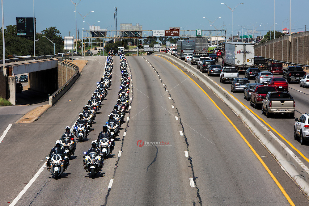 APD motorcycle motorcade funeral procession for Austin police officer