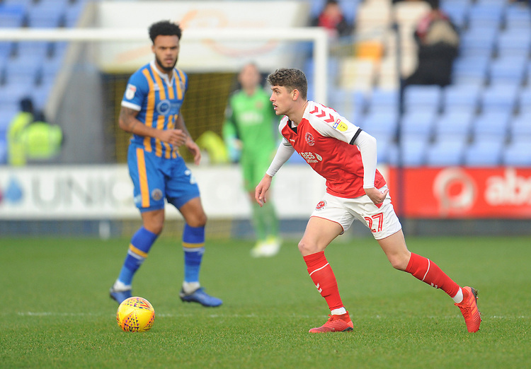 Fleetwood Town's Harrison Biggins<br />
<br />
Photographer Kevin Barnes/CameraSport<br />
<br />
The EFL Sky Bet League One - Shrewsbury Town v Fleetwood Town - Tuesday 1st January 2019 - New Meadow - Shrewsbury<br />
<br />
World Copyright © 2019 CameraSport. All rights reserved. 43 Linden Ave. Countesthorpe. Leicester. England. LE8 5PG - Tel: +44 (0) 116 277 4147 - admin@camerasport.com - www.camerasport.com