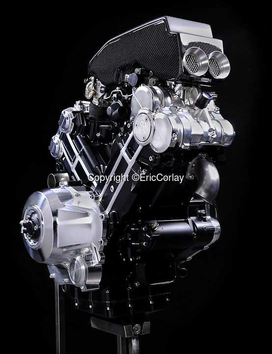 BNPS.co.uk (01202 55883)<br />
Pic: EricCorlay/BNPS<br />
<br />
***Please Use Full Byline***<br />
<br />
Power - 140 hp 90 degree V twin engine.<br />
<br />
British icon back from the dead - The legendary Brough Superior rides again. <br />
<br />
The first motorbikes to be made by the legendary Brough Superior marque in over 70 years are set to be rolled out onto British roads.<br />
<br />
The legendary British manufacturers of the 'Rolls Royce' of motorcycles are nearing completion of 300 brand new machines after a businessman bought the rights to the Brough Superior name in 2008.<br />
<br />
Mark Upham has already secured dozens of orders for the £50,000 modern-day replicas of the vintage Brough Superior SS100 bikes that were the fastest machines in the world in the 1930s.<br />
<br />
The new gleaming models have a 1,000cc V-twin engine and a whopping 140bhp. They look almost indentical to the classic Brough bikes and have the same iconic 'saddle' petrol tank and speedo.
