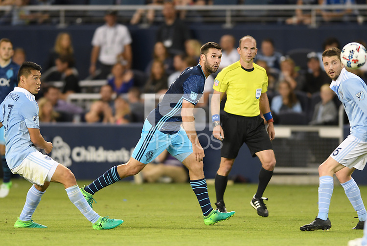 Kansas City, Kansas - May 17, 2017: Sporting Kansas City defeated Seattle Sounders FC 3-0 in MLS action at Children's Mercy Park.