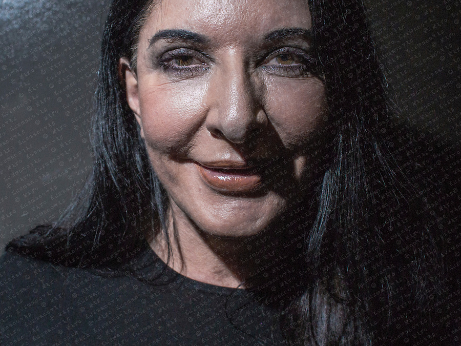 Maria Abramovic, poses for a portrait for her ,,With Eyes Closed I See Happiness ? ,, exhibition at Galerie Krinzinger in Vienna. Abramovic work explores the relationship between performer and audience, the limits of the body, and the possibilities of the mind. At her latest MoMA's exhibit ,,Marina Abramovic: The Artist Is Present,, she attempt to go the limit, and also to reproduce literally the metaphysical interchange between artists and viewers.between performer and audience, the limits of the body, and the possibilities of the mind. At her latest MoMA's exhibit "Marina Abramovic: The Artist Is Present" she attempt to go the limit, and also to reproduce literally the metaphysical interchange between artists and viewers.