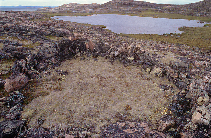 731000072 a inuit people tent ring a native american artifact in the wager bay area of nunuvat territories in northern canada