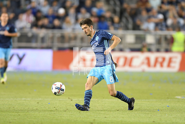 Kansas City, Kansas - May 17, 2017: Sporting Kansas City defeated Seattle Sounders FC 3-0 in MLS action at Children's Mercy Park.