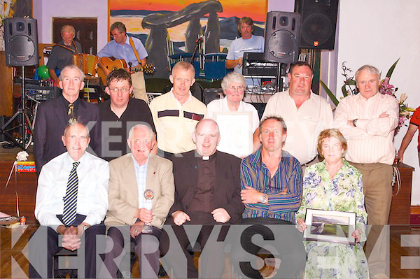 GIFTS: At the special gift presentation for Fr Michael Moynihan at his farewell party at Mountain Lodge, Annagh, Tralee, on Monday night last were, front l-r: Joe Rooney (Pioneer Association), Christy Murphy, Fr Michael Moynihan, Ed O'Brien and Bridget Keane. Back l-r: Jack Lacey, Brendan O'Brien, Mike Greaney, Hanna Allman, Michael O'Connor and Pa Kerins..