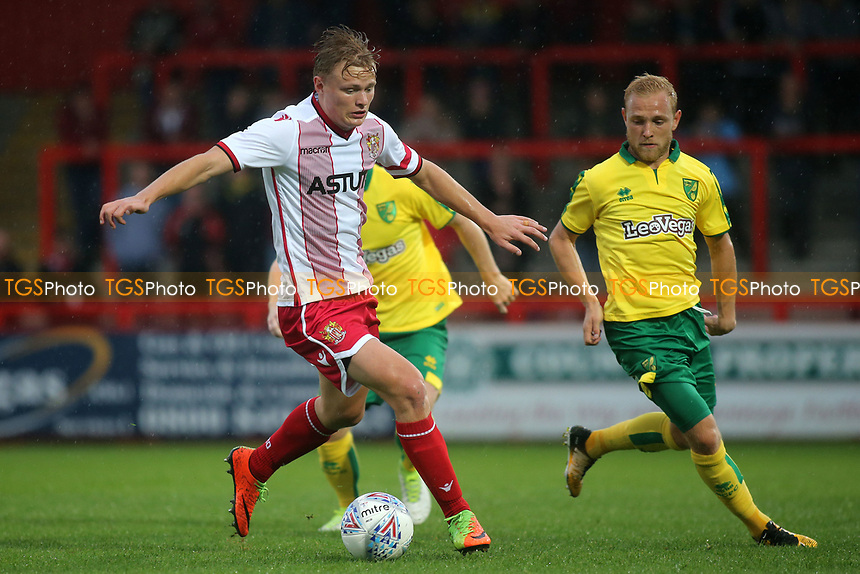 Alex Samuel of Stevenage in action during Stevenage vs Norwich City, Friendly Match Football at the Lamex Stadium on 11th July 2017