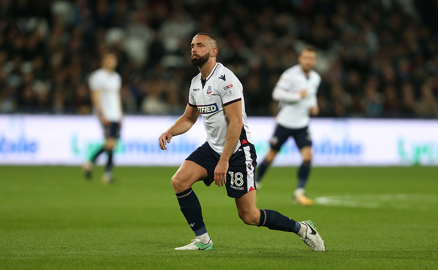 Bolton Wanderers' Aaron Wilbraham<br />
<br />
Photographer Rob Newell/CameraSport<br />
<br />
Carabao Cup 3rd Round - West Ham United v Bolton Wanderers - Tuesday 19th September 2017 - London Stadium, Stratford<br />
<br />
World Copyright © 2017 CameraSport. All rights reserved. 43 Linden Ave. Countesthorpe. Leicester. England. LE8 5PG - Tel: +44 (0) 116 277 4147 - admin@camerasport.com - www.camerasport.com