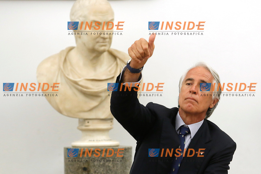 Giovanni Malago' <br />
Roma 25-07-2016 Campidoglio. Il Vicesindaco con delega all'assessorato allo sport incontra gli atleti romani che parteciperanno alle Olimpiadi di Rio 2016.<br />
The vice mayor of Rome meets the romans athletes that will participate to the Olympic Games of Rio 2016.<br />
Photo Samantha Zucchi Insidefoto
