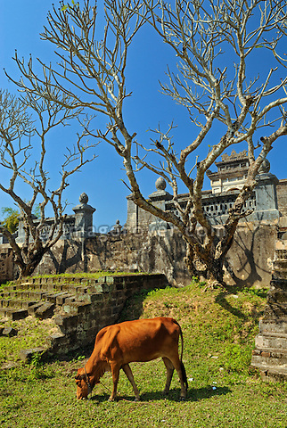Asia, Vietnam, Hue. Royal tomb of Dong Khanh. Designated a UNESCO World Heritage Site in 1993, Hue is honoured for its complex of historic monuments. Seven royal tombs are scattered across the scenic countryside to the south of Hue. The smallest of all Nguyen tombs is the well-preserved mausoleum of Dong Khanh.