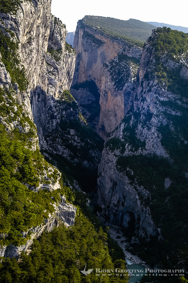 The Verdon Gorge in southern France is about 25 km in length and up to 700 meters deep. It was formed by the Verdon River.