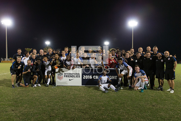 LAKEWOOD RANCH, FL - December 4, 2016: The U.S. Men’s National team U-17s vs Brazil. 2016 Nike International Friendlies at Premier Sports Campus.