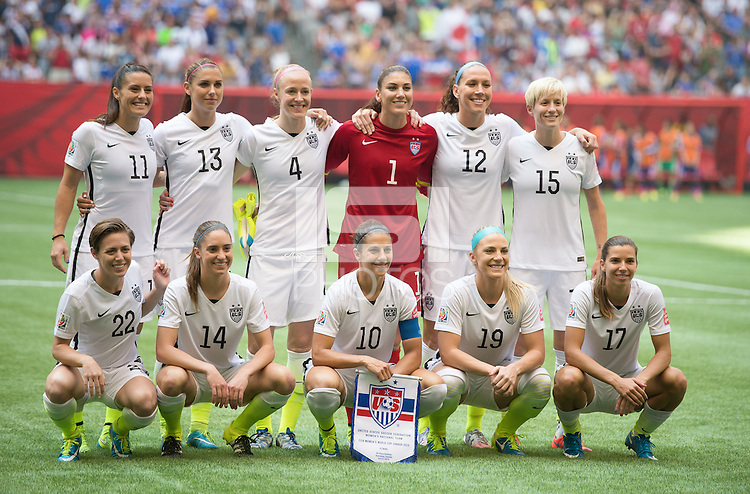Vancouver, Canada - Sunday, July 7, 2015: The USWNT 5-2 over Japan in the finals of the 2015 World Cup at B.C. Place.