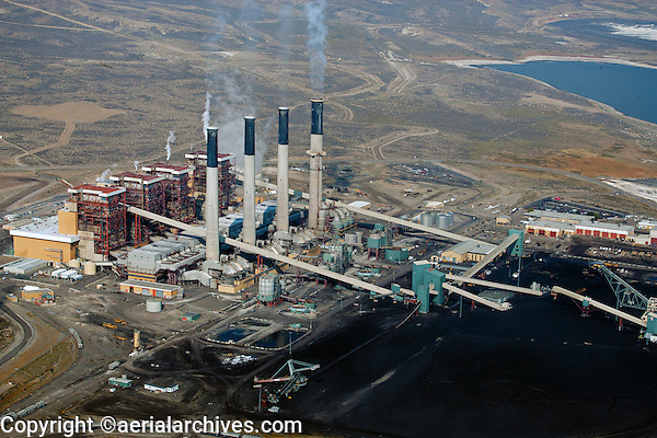 aerial photograph Jim Bridger coal power plant Rock Springs, Wyoming