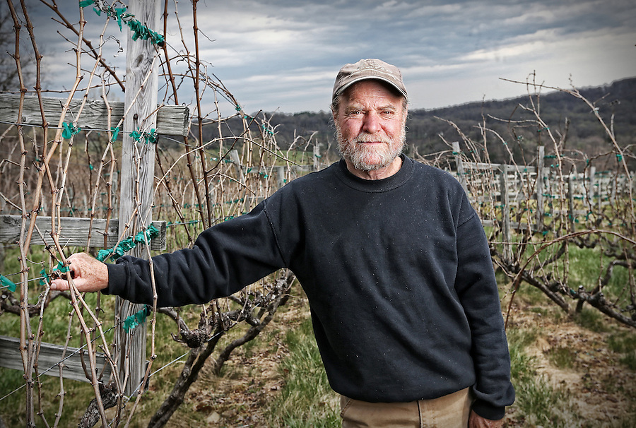 Jim Law is the owner of Linden Hardscrabble Vineyard on top of the Blue Ridge Mountains in Linden, Va. Photo/Andrew Shurtleff