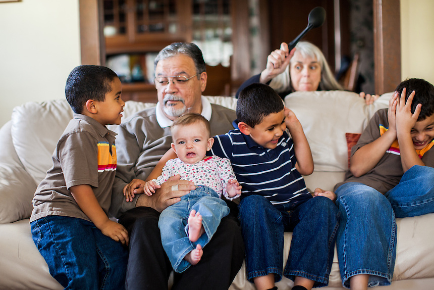 After Richard Leon was diagnosed with cancer in 2012, he and his family were photographed at his Oakland, California home. Leon died in September of 2012.
