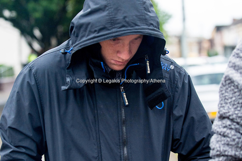 Friday 02 September 2016<br />
Pictured: Frank Lyn Lewis arrives at Swansea Crown Court<br />
Re: Two Teenagers have appeared in court following an alleged burglary at a Port Talbot cat sanctuary. <br />
Frank Lyn Lewis, aged 18, is accused of breaking into the Ty Nant Cat Sanctuary in Cymmer and stealing 10 cats, and of causing the unnecessary suffering of two cats by stabbing one, and shooting and stabbing the other<br />
A 15-year-old male - who cannot be named for legal reasons - is due to appeared in court.