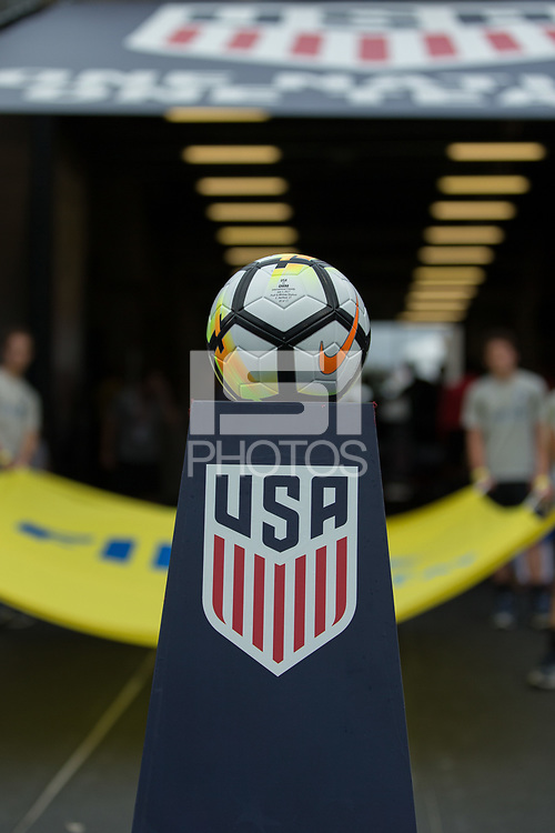 East Hartford, CT - Saturday July 01, 2017: Game Ball during an international friendly game between the men's national teams of the United States (USA) and Ghana (GHA) at Pratt & Whitney Stadium.