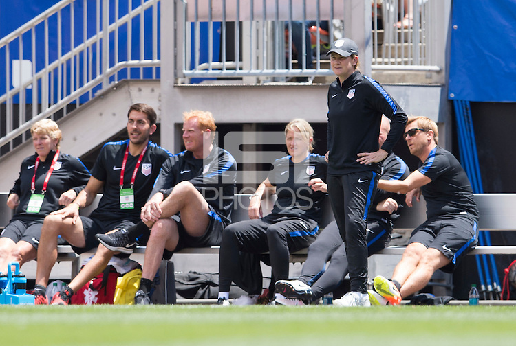 Cleveland, OH - June 5, 2016: The USWNT defeated Japan 2-0 during a weather shortened match at FirstEnergy Stadium.