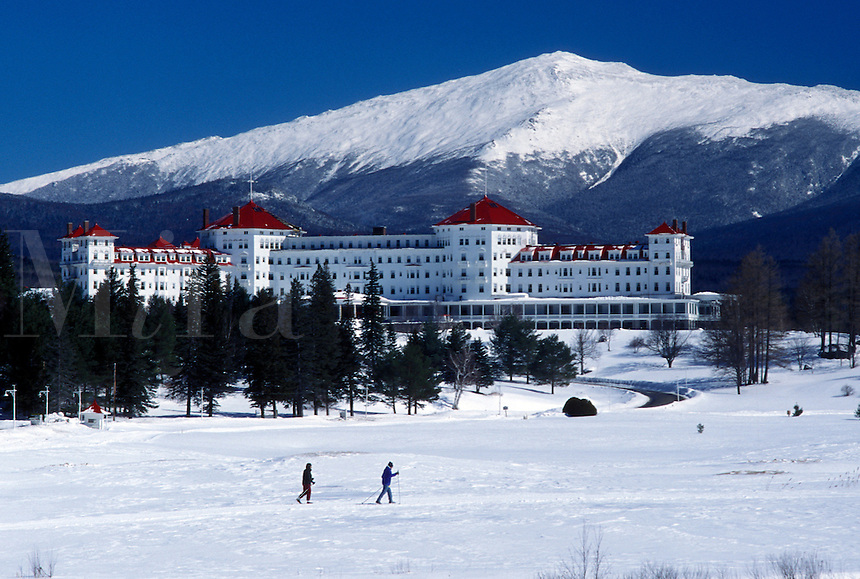 hotel, Bretton Woods, NH, New Hampshire, Historic Mount Washington Hotel & Resort in the winter in Bretton Woods.