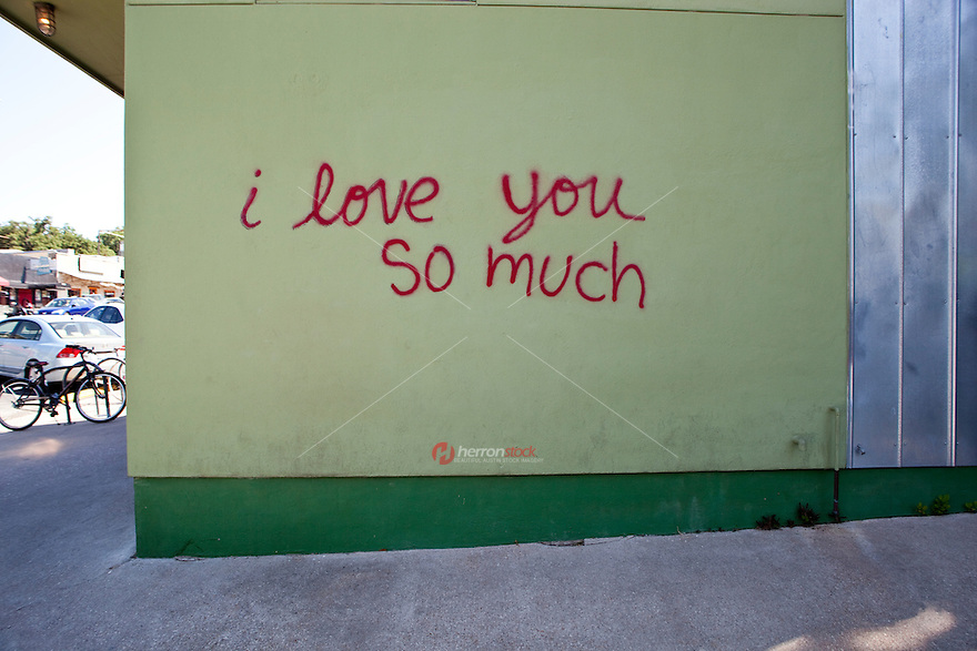 I love you so much mural in Austin is an local favorite artistic mural