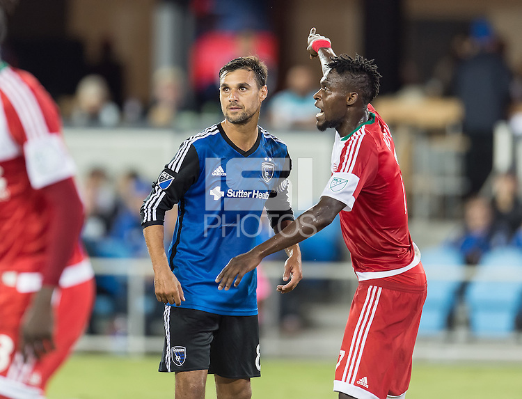 San Jose, Ca - August 24, 2016: The San Jose Earthquakes vs the New England Revolution at Avaya Stadium. Final score: San Jose 0, New England 0.