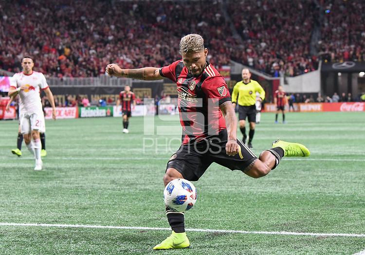 Atlanta, Georgia - Sunday, November 25, 2018. Atlanta United defeated the New York Red bulls, 3-0, in the first leg of the MLS Eastern Conference Final in front of a crowd of 70,016 at Mercedes-Benz Stadium.
