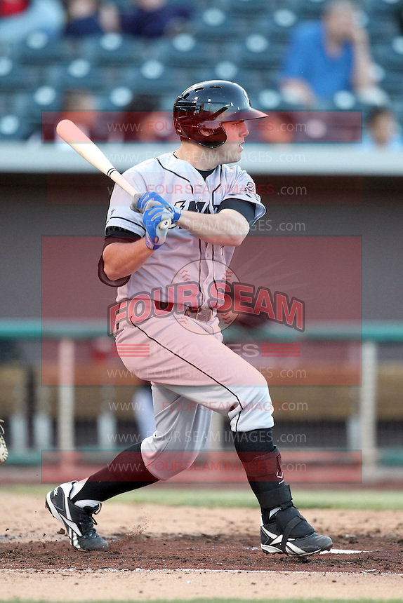 Mike Moustakas #8 of the Omaha Storm Chasers plays in a Pacific Coast League game against the Albuquerque Isotopes at Isotopes Park on May 3, 2011 in Albuquerque, New Mexico. .Photo by: Bill Mitchell/Four Seam Images.