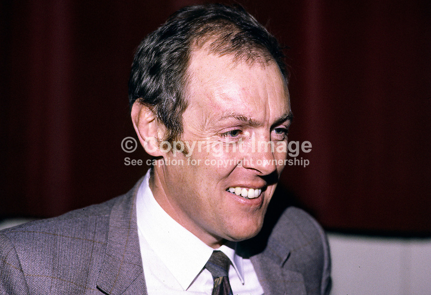 Raymond Ferguson, Enniskillen, Co Fermanagh - Ulster Unionist Assemblyman, Fermanagh & S Tyrone. Solicitor. Ref: 198501006..Copyright Image from Victor Patterson, 54 Dorchester Park, Belfast, UK, BT9 6RJ..Tel: +44 28 9066 1296.Mob: +44 7802 353836.Voicemail +44 20 8816 7153.Skype: victorpattersonbelfast.Email: victorpatterson@mac.com.Email: victorpatterson@ireland.com (back-up)..IMPORTANT: If you wish to use this image or any other of my images please go to www.victorpatterson.com and click on the Terms & Conditions. Then contact me by email or phone with the reference number(s) of the image(s) concerned.