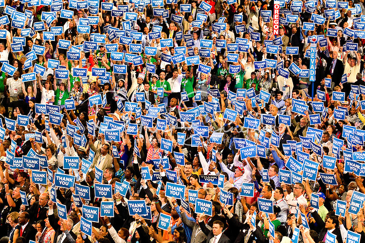 The 2012 Democratic National Convention at the Time Warner Center on in Charlotte, North Carolina.