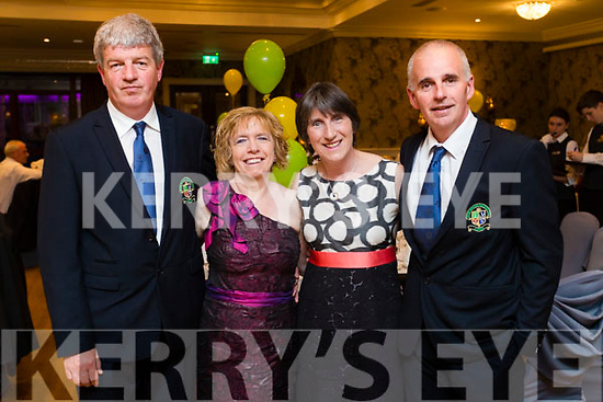 Kevin Cunningham and Joan Cunningham with Una and Owen Moynihan, enjoying the 40th Anniversary meal of the Kerry Branch of the Irish Referee Society at The Rose Hotel, Tralee on Saturday evening last.