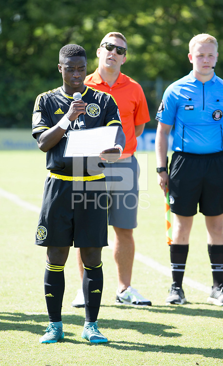 Sep 09, 2017; Obetz, OH, USA; Game action between Crew SC Academy and Crew SC Academy Wolves at EAS Training Center at Obetz.