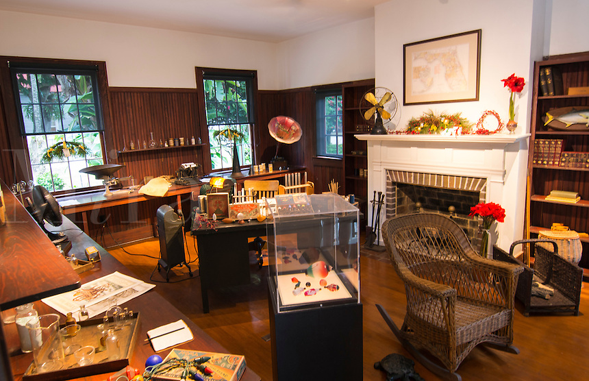 Thomas Edison & Mina inventor home and museum in Ft Myers Florida office study room
