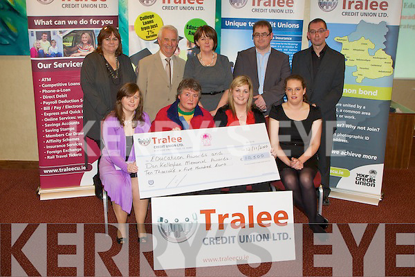 DAN KELLEGHER: Margaret Kellegher presenting Maria Copper and Sinead Roche the Dan Kellegher Memorial Award at the Manor West hotel, Tralee on Friday seated l-r: Maria Copper, Margaret Kellegher, Sinead Roche and Orla O'Shea (youth worker). Back l-r: Karen Lonergan (youth committee), Tom Lawlor (board member), Breda O'Dwyer (chairperson), Patrick Flaherty (board member and youth officer) and George Lowe (board director and youth committee).