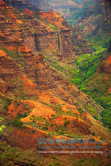 Waimea River and Waimea Canyon, Kauai, Hawaii