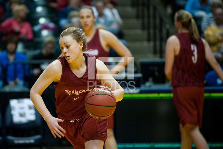 INDIANAPOLIS, IN - APRIL 2, 2011: Lindy La Rocque during an open practice session at Conseco Fieldhouse at the NCAA Final Four in Indianapolis, IN on April 1, 2011.