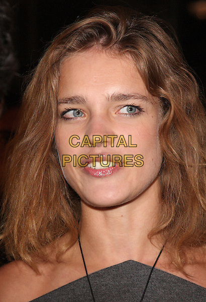 NATALIA VODIANOVA .Vogue Fashion's Night Out - Giorgio Armani Party held at the Emporio Armani store, New Bond Street, London, England, UK, September 8th 2010..portrait headshot mouth open funny grey gray necklace .CAP/ROS.©Steve Ross/Capital Pictures