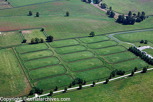 aerial photograph horse farm Lexington, Kentucky