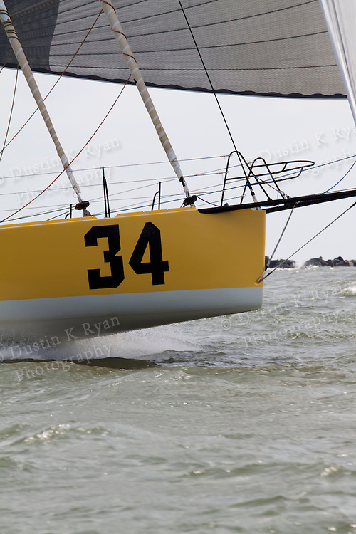 Bad Van Liew and Le Pingouin preparing for the 2010 Velux 5 Oceans around the world alone race Open 60 Eco class
