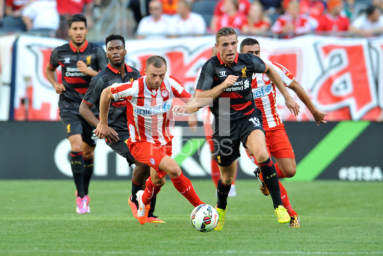 Chicago, IL. - Sunday July, 27 2014: Liverpool defeated Olympiacos 1-0 in the Guinness International Champions Cup game played at Soldier Field.