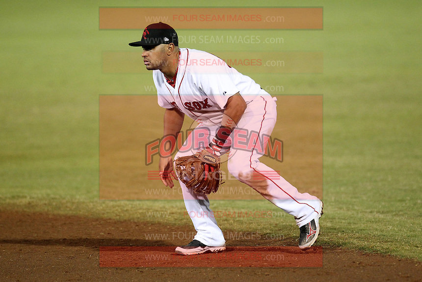Scottsdale Scorpions second baseman Ryan Dent #57 during an Arizona Fall League game against the Surprise Saguaros at Scottsdale Stadium on November 2, 2011 in Scottsdale, Arizona. Surprise defeated Scottsdale 5-4. (Mike Janes/Four Seam Images)