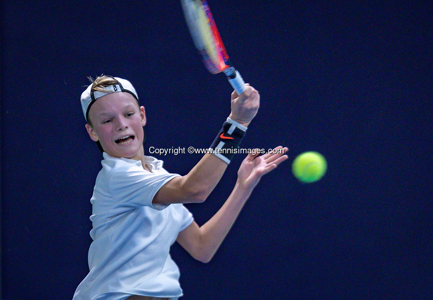 Hilversum, Netherlands, December 2, 2018, Winter Youth Circuit Masters, Abel Forger (NED)<br />
Photo: Tennisimages/Henk Koster